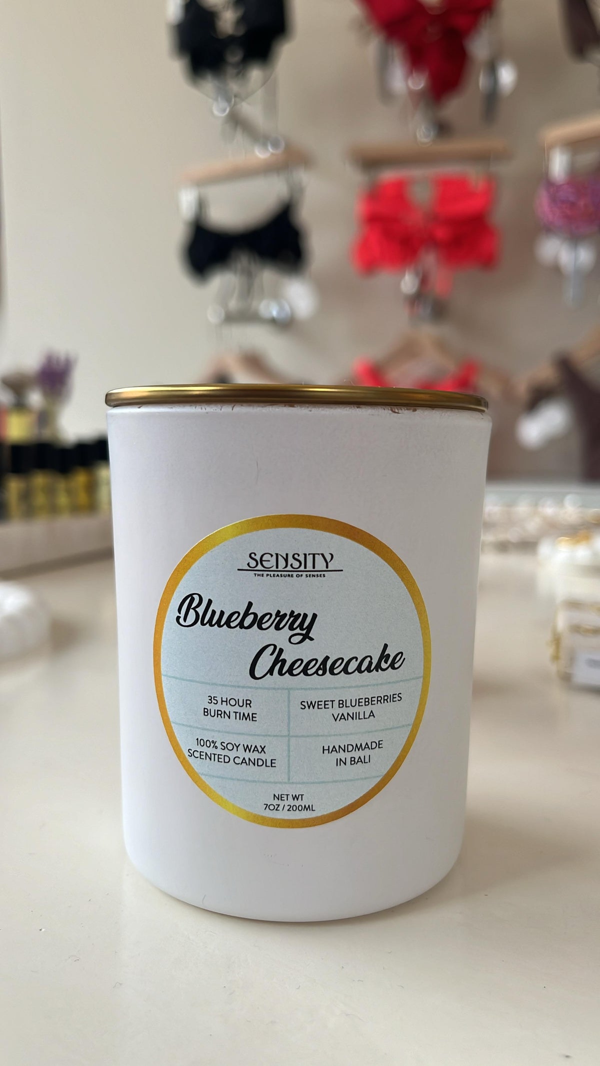 Candle Blueberry Cheesecake