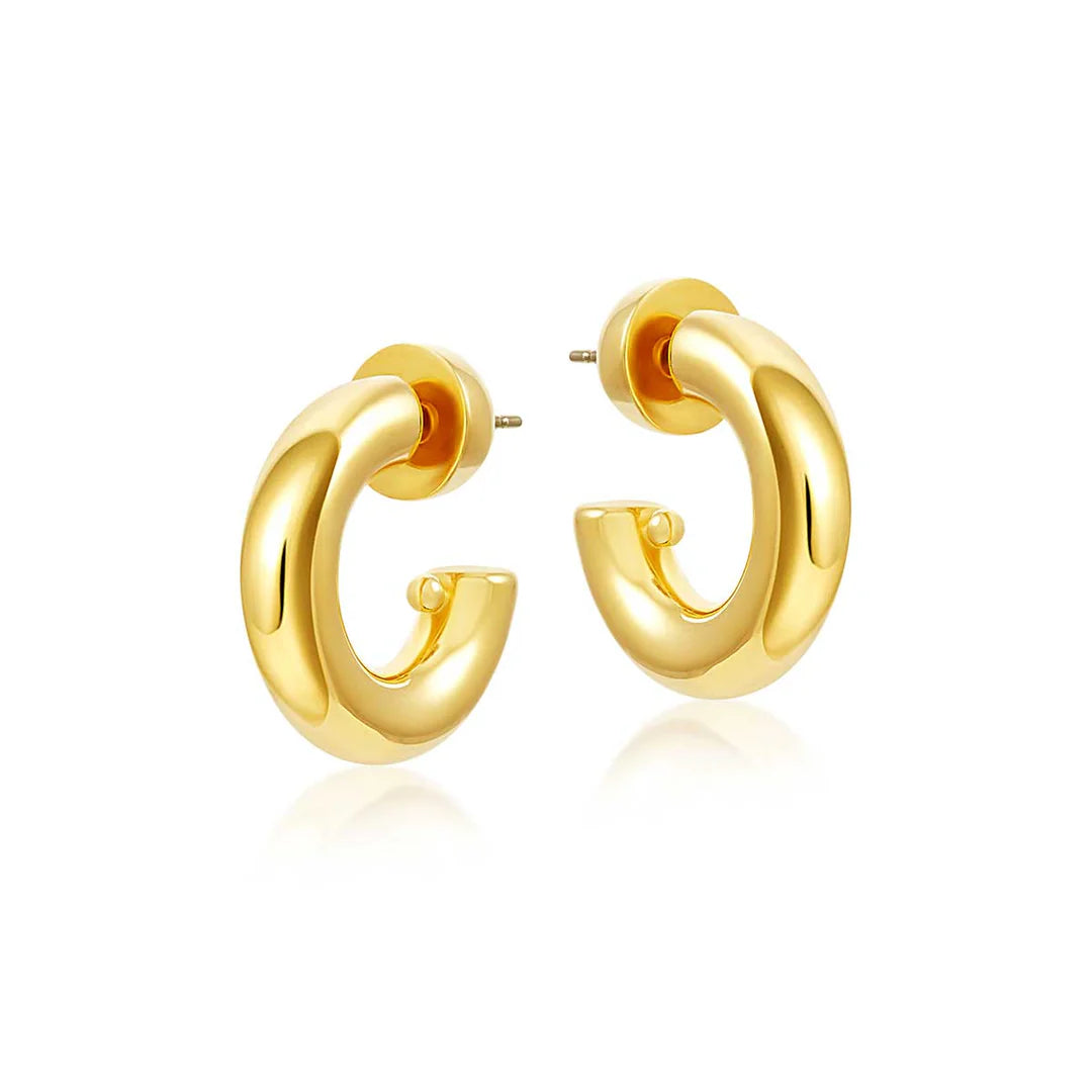 Earrings Medium Gold Hoop