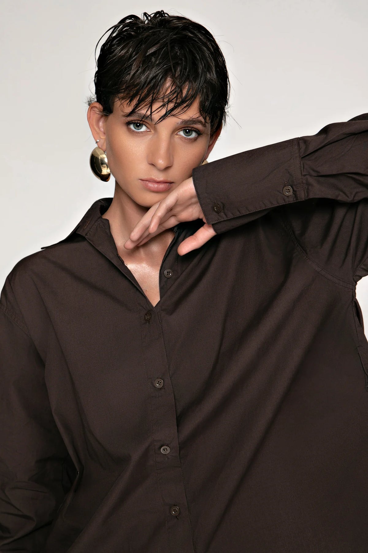 Shirt Demure Cotton Brown